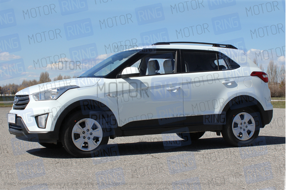 Рейлинги АПС черные без сверления крыши для Hyundai Creta 2016-2021 г.в.