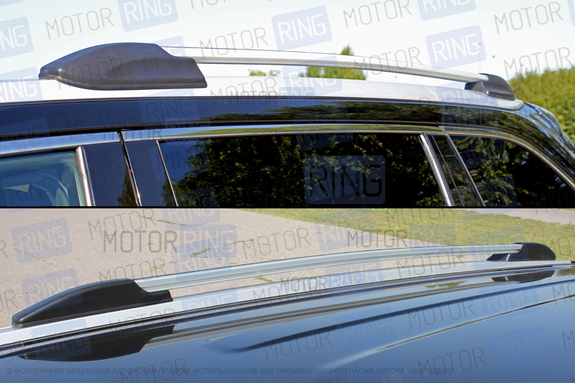 Рейлинги серые АПС для Toyota Highlander 3 2013-2019 г.в.