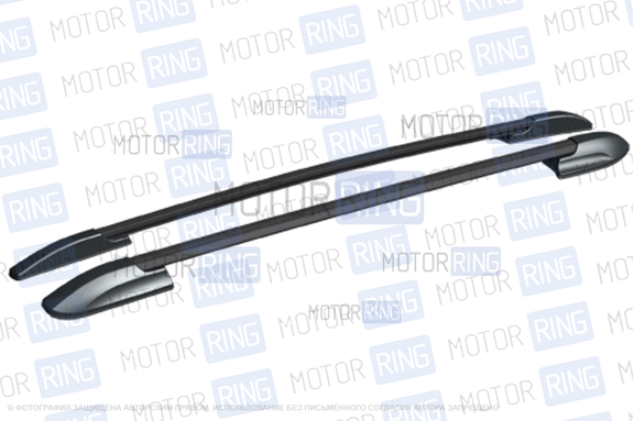 Рейлинги черные АПС для Toyota Highlander 3 2013-2019 г.в.