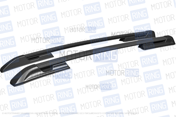 Рейлинги черные АПС на крышу для для Volkswagen Amarok с 2010 г.в.