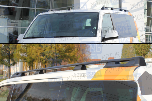 Рейлинги черные АПС под короткую базу для Volkswagen Multivan, Caravelle, California, Transporter с 2003 г.в.
