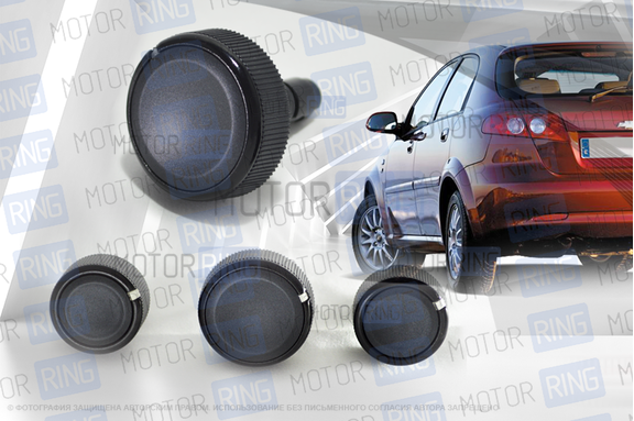 Блок управления отопителем с черными ручками Феррум для Daewoo Gentra, Chevrolet Lacetti