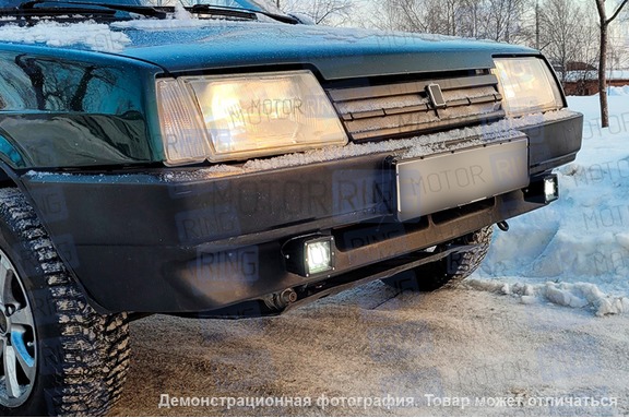 Двухрежимные универсальные светодиодные ПТФ Sal-Man 51W 4600lux (бело-синий 6000К и желтый 3000К) 3 линзы