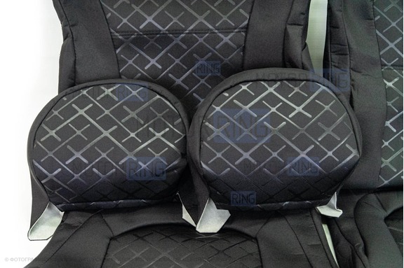 Обивка (не чехлы) сидений Recaro (черная ткань, центр Скиф) для ВАЗ 2108-21099, 2113-2115, 5-дверная Нива 2131