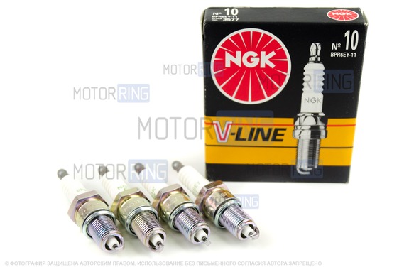 Свечи зажигания NGK-10 для 8 кл инжекторных ВАЗ 2108-21099, 2110-2112, 2113-2115, Гранта, Калина, Приора, Датсун