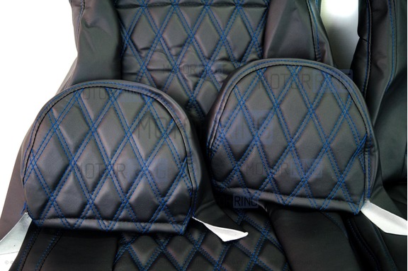 Обивка (не чехлы) сидений Recaro экокожа гладкая с цветной строчкой Ромб/Квадрат для ВАЗ 2111, 2112, Лада Приора хэтчбек, универсал