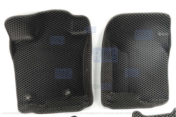 Формованные коврики EVA 3D Boratex в салон для Toyota Land Cruiser Prado 150 5 мест с 2017 года выпуска