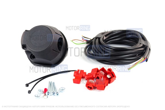 Фаркоп N-Parts с квадратом под лебедку и защитой бампера для Шевроле Нива