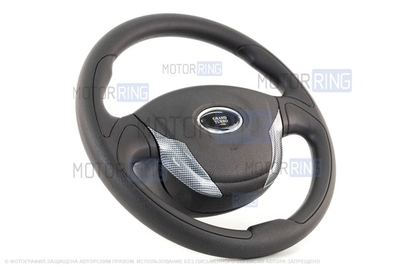 Руль Grand Turbo анатомический со вставками под карбон для ВАЗ 2108-21099, 2110-2112, 2113-2115