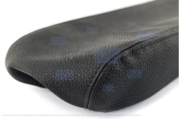 ХалявING! Чехол на подлокотник Sal-Man из искусственной кожи с черной строчкой для Лада Калина, Калина 2, Гранта, Датсун и оригинальный подлокотник Веста