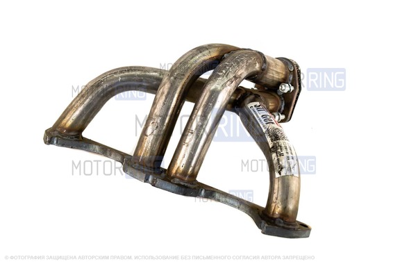 Паук 4-2-1 Stinger Auto с гофрой на треугольном фланце для Шевроле Нива, Лада Нива Тревел