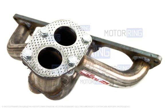Паук 4-2-1 Stinger Auto с гофрой на треугольном фланце для Шевроле Нива, Лада Нива Тревел