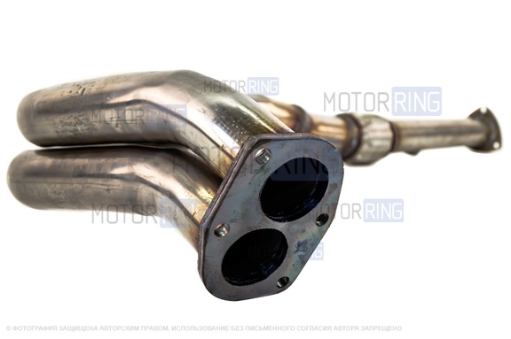 Паук 4-2-1 Stinger Auto с гофрой на треугольном фланце для Шевроле Нива, Лада Нива Тревел