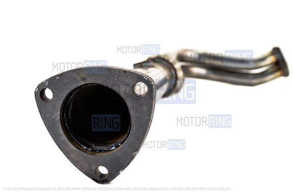 Паук 4-2-1 Stinger Auto с гофрой на треугольном фланце для Шевроле Нива, Лада Нива Тревел