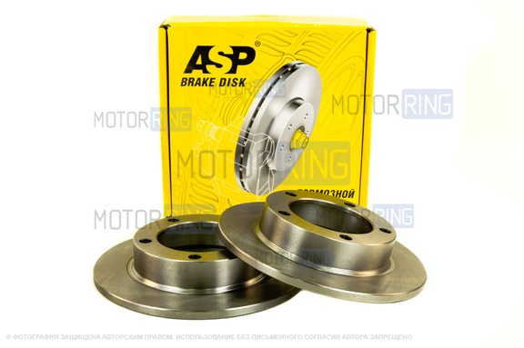 Невентилируемые тормозные диски ASP 2121 R15 без насечек и перфорации для Лада 4х4 (Нива) до 2016 г.в., Нива Тревел, Шевроле Нива