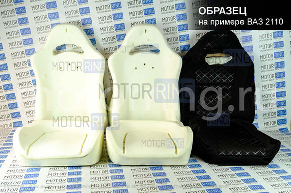 Комплект для сборки сидений Recaro (черная ткань, центр Скиф) для ВАЗ 2111, 2112, Лада Приора хэтчбек, универсал