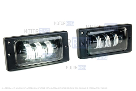 Диодные ПТФ Sal-Man 60W 5800lux 5 полос для ВАЗ 2110-2112, 2113-2115, Шевроле Нива до рестайлинга 2009 года
