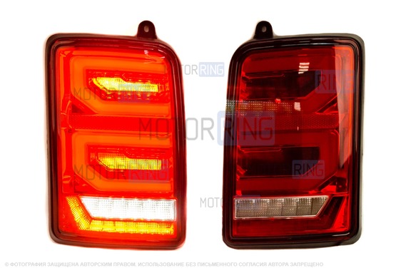 Диодные задние фонари TheBestPartner RED LED (красные) с бегающим повторителем для Лада 4х4, Нива Легенд 21213, 21214, 2131, Урбан