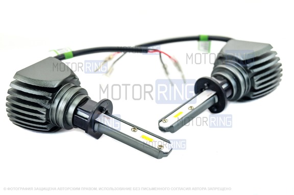 Светодиодные лампы S1 Sal-Man 40W 6000K с цоколем H1 для ВАЗ 2103-2106, 2110-2112, 2113-2115, Калина, Приора, Веста, Иксрей, Шевроле Нива