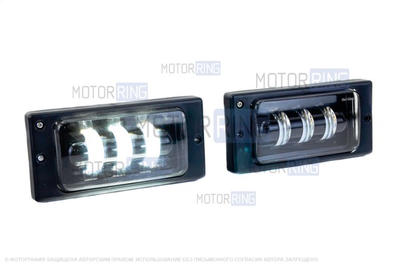 Светодиодные ПТФ Sal-Man 3 полосы 30W 2800lux для ВАЗ 2110-2112, 2113-2115, Шевроле Нива до рестайлинга 2009 года
