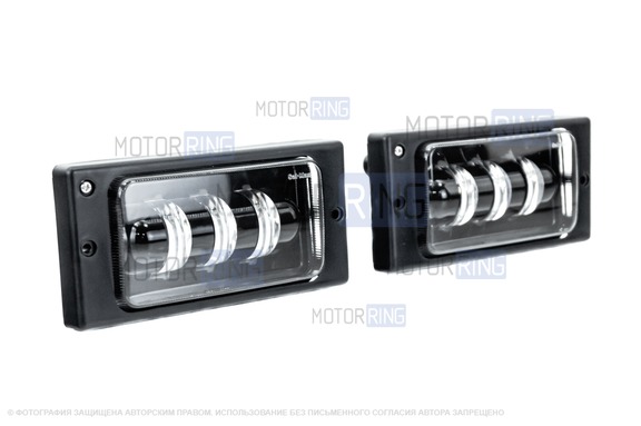 Светодиодные ПТФ Sal-Man 3 полосы 30W 2800lux для ВАЗ 2110-2112, 2113-2115, Шевроле Нива до рестайлинга 2009 года