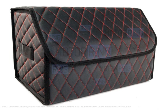 Сумка-органайзер ArmAuto ECO500 с фиксаторами из экокожи с красной строчкой