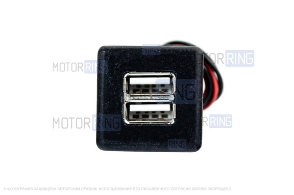 USB зарядное на 2 слота вместо заглушки кнопки для ВАЗ 2110, 2111, 2112