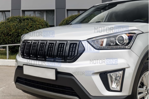 Решетка радиатора Creta Sport черная лаковая для Hyundai Creta