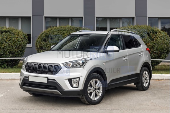 Решетка радиатора Creta Sport черная лаковая для Hyundai Creta