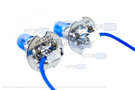 Галогеновые лампы MTF Ligth Titanium с цоколем H3 12V 55W 4400K для ВАЗ 2110-2112, 2113-2115, Шевроле/Лада Нива