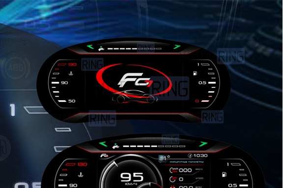 Комбинация приборов GF 949 Exclusive с щитком облицовки из экокожи для Лада Веста