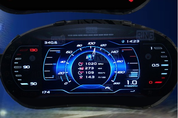 Комбинация приборов GF 949 CROSS Serie с щитком облицовки из экокожи для Лада Веста