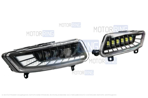 Диодные ПТФ Sal-Man 50W 7000lux для Фольксваген Поло 5 с 2015 г.в.