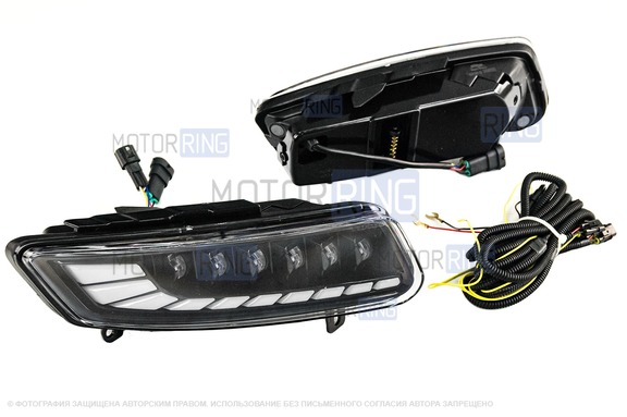 Диодные ПТФ Sal-Man 50W 7000lux для Фольксваген Поло 5 с 2015 г.в.