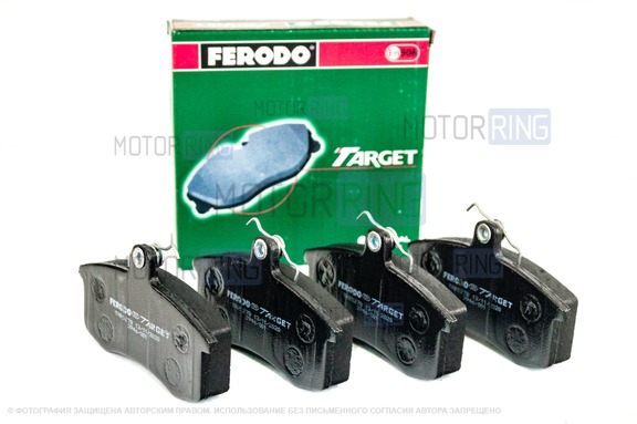 Передние тормозные колодки FERODO (оригинал) зеленые для ВАЗ 2108-21099, 2110-2112, 2113-2115, Лада Калина, Калина 2, Гранта, Гранта FL, Приора, Датсун