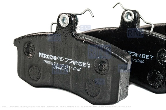 Передние тормозные колодки FERODO (оригинал) зеленые для ВАЗ 2108-21099, 2110-2112, 2113-2115, Лада Калина, Калина 2, Гранта, Гранта FL, Приора, Датсун