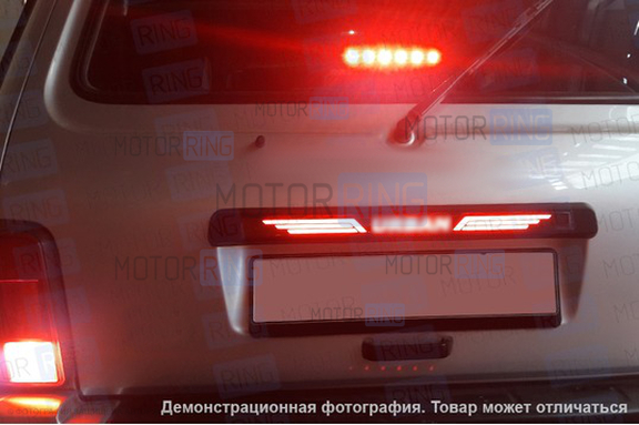 Накладка заднего номера Sal-Man с динамическим повторителем поворотников, подсветкой стоп сигнала и надписью URBAN для Лада 4х4, Нива Легенд