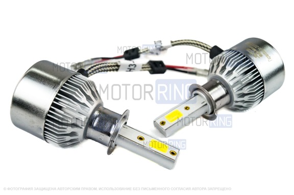 Светодиодные лампы C9 30W 6000K 3800LM H3 для ВАЗ 2110-2112, 2113-2115, Шевроле Нива