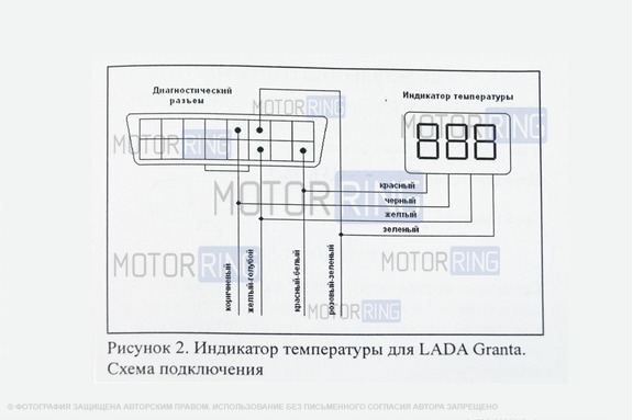 CAN индикатор температуры двигателя цифровой для Лада Гранта, Калина 2, Приора 2, Датсун