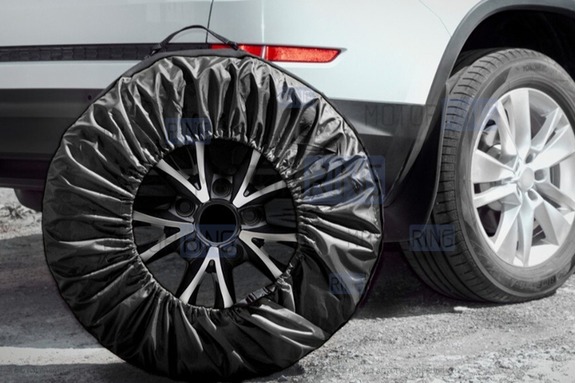 Черные чехлы AutoFlex для хранения автомобильных колес размером от 15 до 20 дюймов