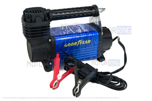 Автокомпрессор со съемным витым шлангом (питание от АКБ) Goodyear GY-50L в сумке