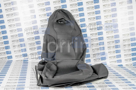 Обивка (не чехлы) сидений Recaro черная ткань (центр черная ткань 10мм) для ВАЗ 2108-21099, 2113-2115, 5-дверная Нива 2131