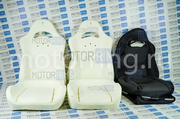 Комплект для сборки сидений Recaro (черная ткань, центр Ультра) для ВАЗ 2110, Лада Приора седан