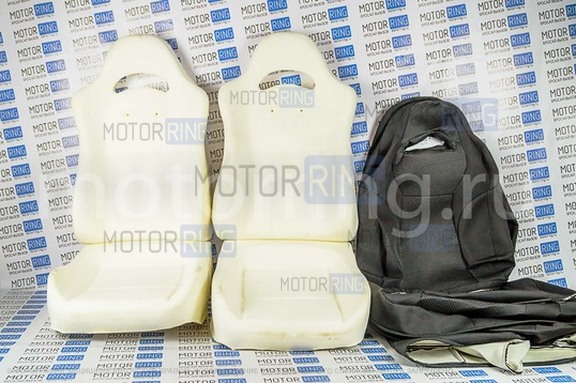 Комплект для сборки сидений Recaro (черная ткань, центр Трек) для ВАЗ 2110, Лада Приора седан