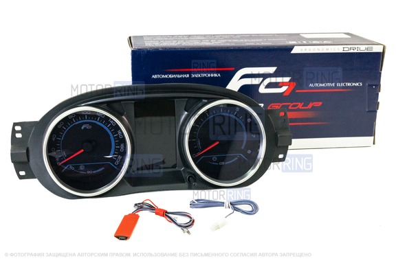 Электронная комбинация приборов Gamma GF 890 PH2 серебро для Лада Ларгус FL, Рено Логан, Дастер, Сандеро, Доккер, Ниссан Террано