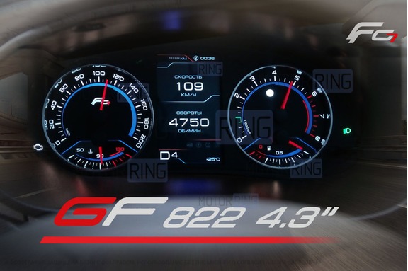 Электронная комбинация приборов Gamma GF 822 4.3 для Лада Приора, Калина, ВАЗ 2110-2112