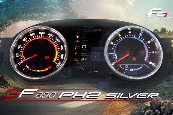 Электронная комбинация приборов Gamma GF 890 PH2 серебро для Лада Ларгус FL, Рено Логан, Дастер, Сандеро, Доккер, Ниссан Террано