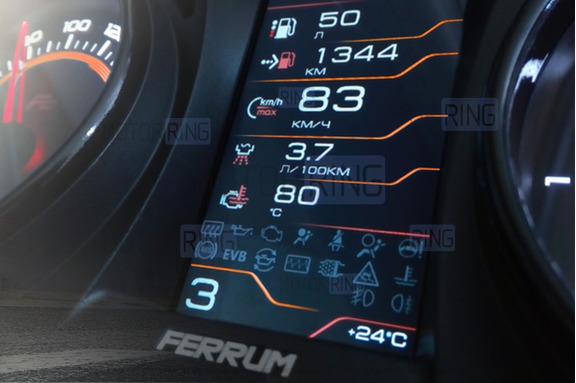 Электронная комбинация приборов Gamma GF 890 PH2 черные кольца для Лада Ларгус FL, Рено Логан, Дастер, Сандеро, Доккер, Ниссан Террано