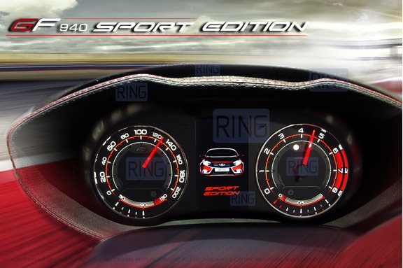 Комбинация приборов GAMMA GF 940 SPORT Edition с щитком облицовки из экокожи для Лада Веста