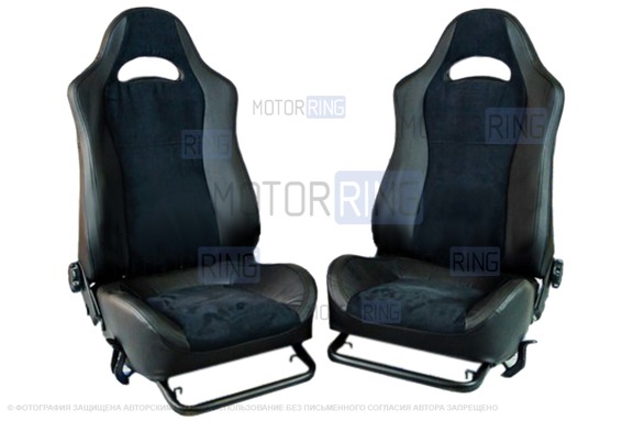 Комплект анатомического салона Recaro в сборе экокожа гладкая для ВАЗ 2111, 2112, Лада Приора хэтчбек, универсал